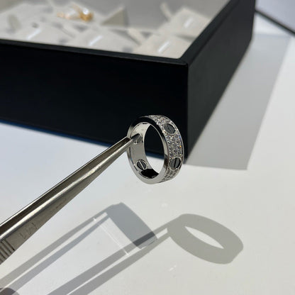 [Amore]LOVE RING 5.5MM DIAMONDS PAVED CERAMIC