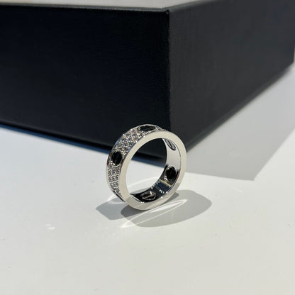 [Amore]LOVE RING 5.5MM DIAMONDS PAVED CERAMIC