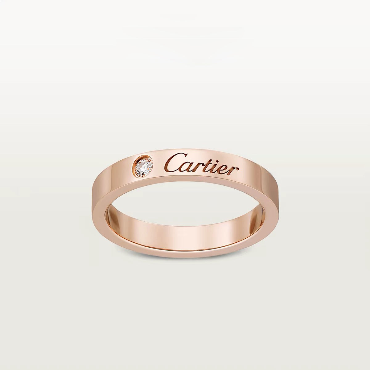 [Amore]LOVE RING 4MM 1 DIAMOND