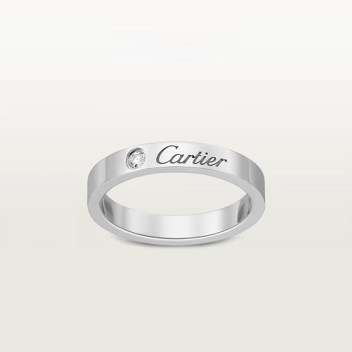 [Amore]LOVE RING 4MM 1 DIAMOND
