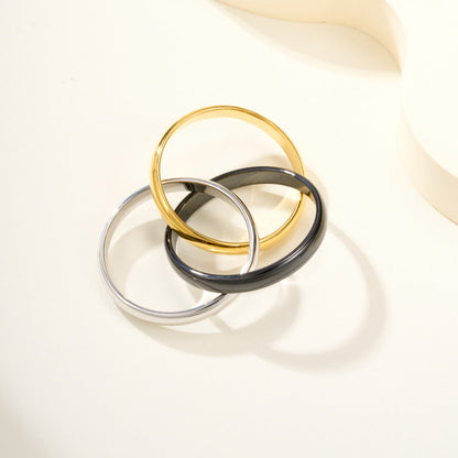[Amore]TRINITY 3.2MM RING BLACK CERAMIC