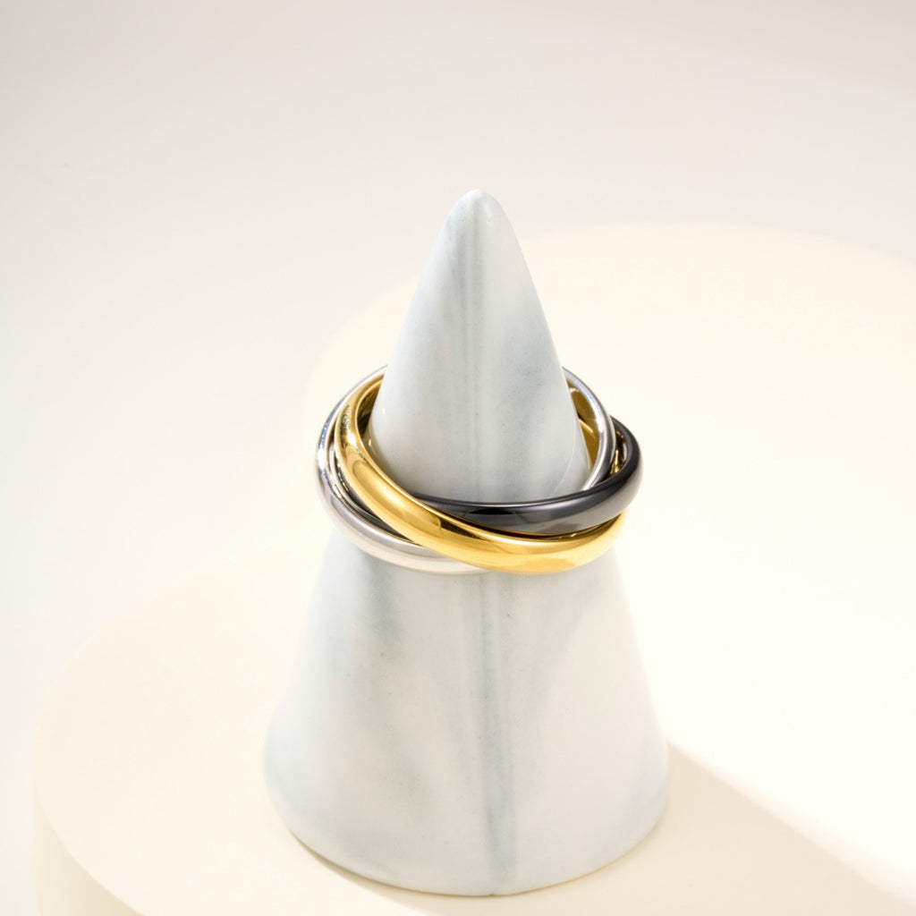 [Amore]TRINITY 3.2MM RING BLACK CERAMIC