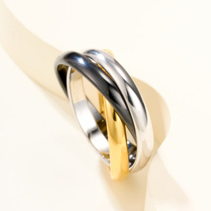 [Amore]TRINITY 3.2MM RING BLACK CERAMIC