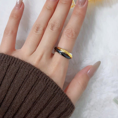 [Amore]TRINITY 3.2MM RING BLACK CERAMIC