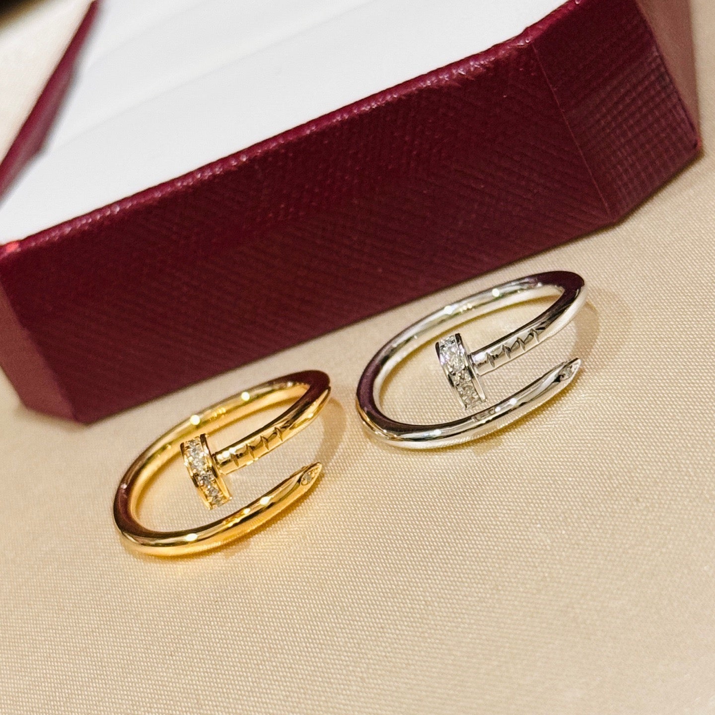 [Amore]JUSTE 1.8MM HALF DIAMOND RING