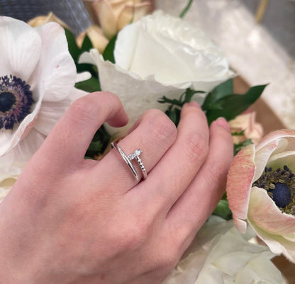 [Amore]JUSTE 1.8MM HALF DIAMOND RING