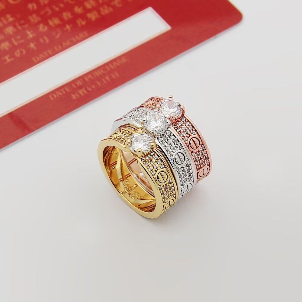 [Amore]LOVE RING 3.6MM 1 BIG DIAMOND FULL DIAMOND