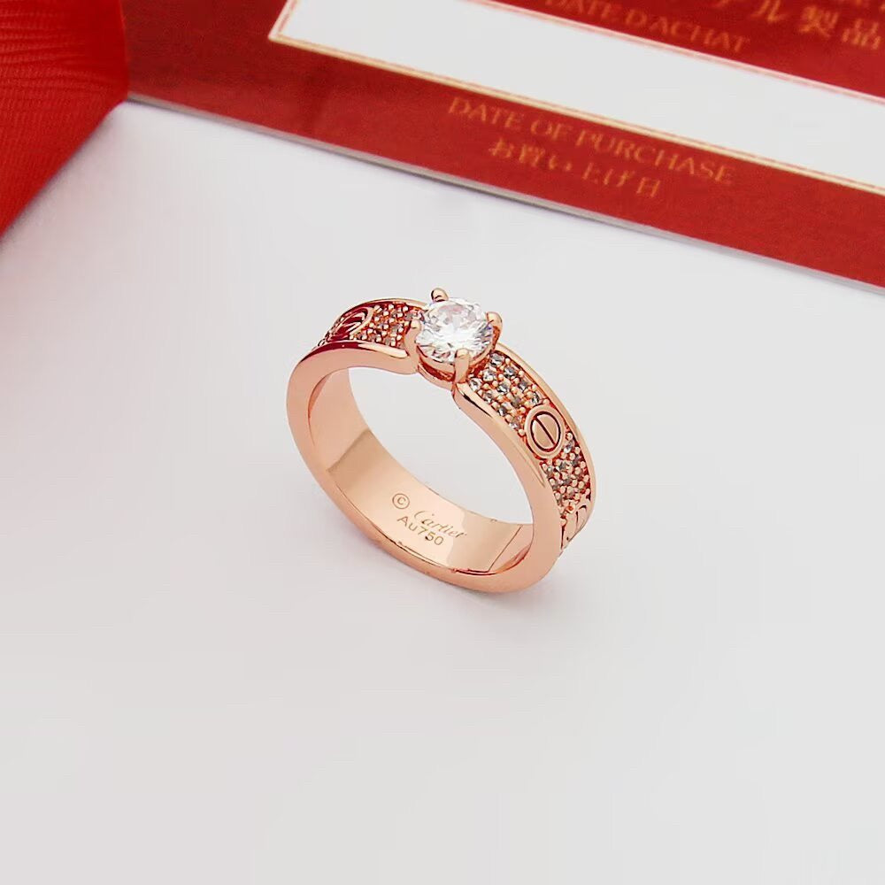 [Amore]LOVE RING 3.6MM 1 BIG DIAMOND FULL DIAMOND