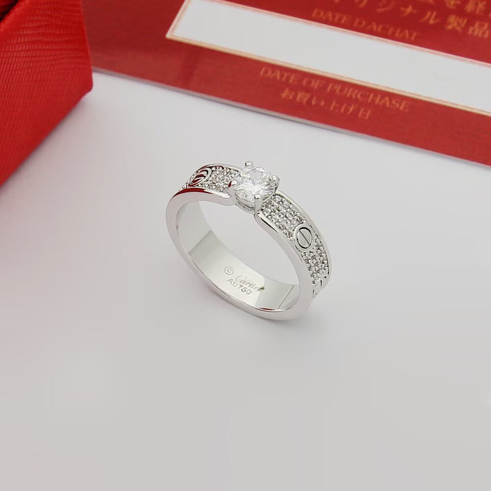 [Amore]LOVE RING 3.6MM 1 BIG DIAMOND FULL DIAMOND