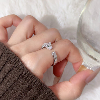 [Amore]PANTHERE HALF DIAMOND SMALL RING