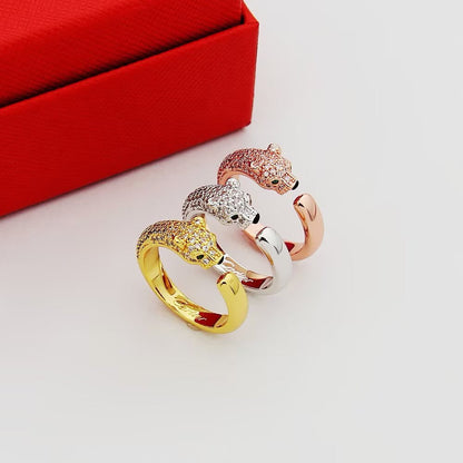 [Amore]PANTHERE HALF DIAMOND SMALL RING