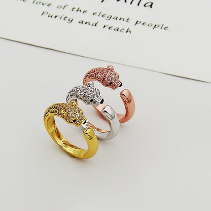 [Amore]PANTHERE HALF DIAMOND SMALL RING