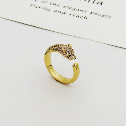 [Amore]PANTHERE HALF DIAMOND SMALL RING