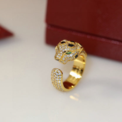 [Amore]PANTHERE SPOTTED FULL DIAMOND MEDIUM RING