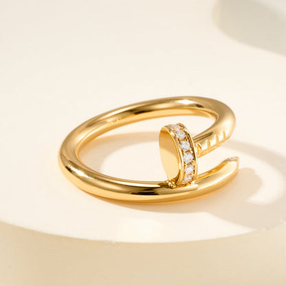 [Amore]JUSTE RING 2.6MM HALF DIAMOND