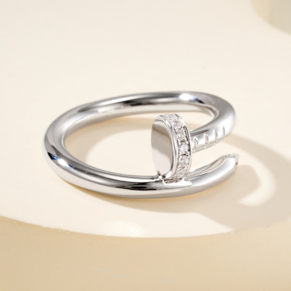 [Amore]JUSTE RING 2.6MM HALF DIAMOND