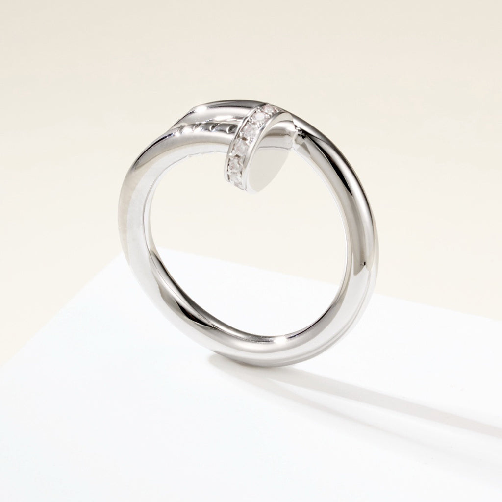 [Amore]JUSTE RING 2.6MM HALF DIAMOND