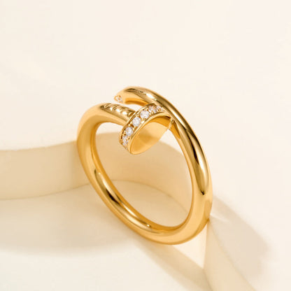 [Amore]JUSTE RING 2.6MM HALF DIAMOND