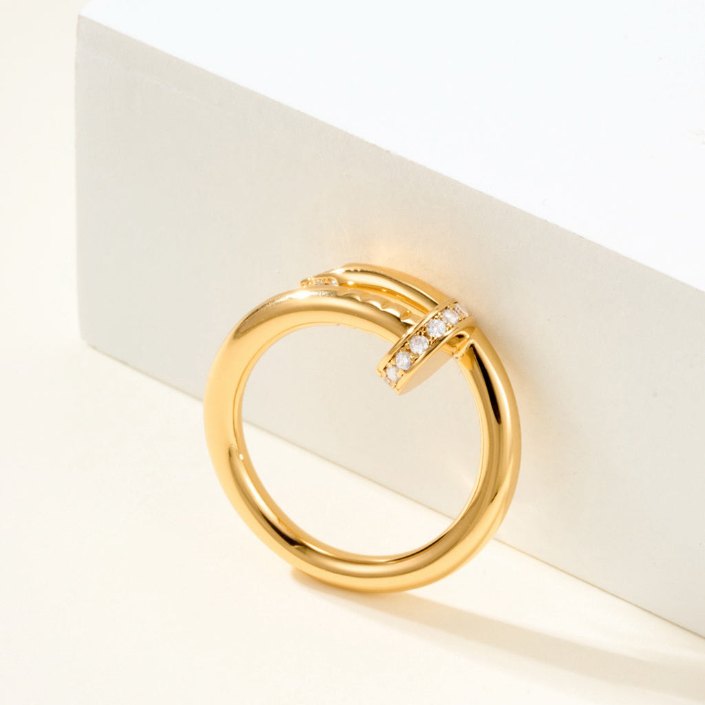 [Amore]JUSTE RING 2.6MM HALF DIAMOND