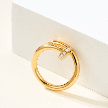 [Amore]JUSTE RING 2.6MM HALF DIAMOND