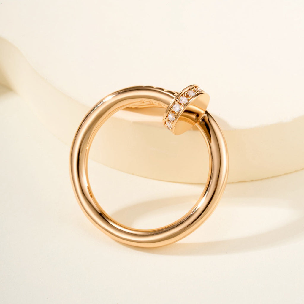 [Amore]JUSTE RING 2.6MM HALF DIAMOND