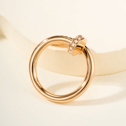 [Amore]JUSTE RING 2.6MM HALF DIAMOND
