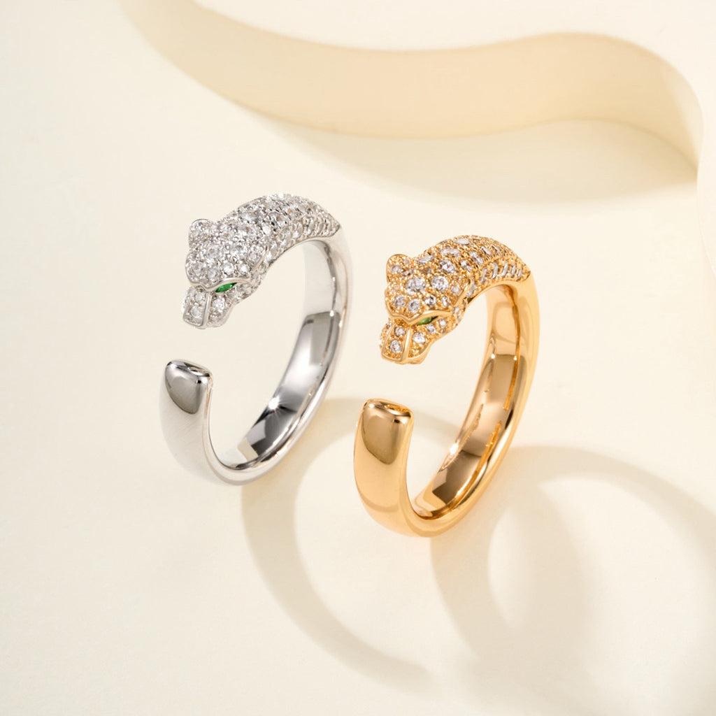 [Amore]PANTHERE HALF DIAMOND SMALL RING