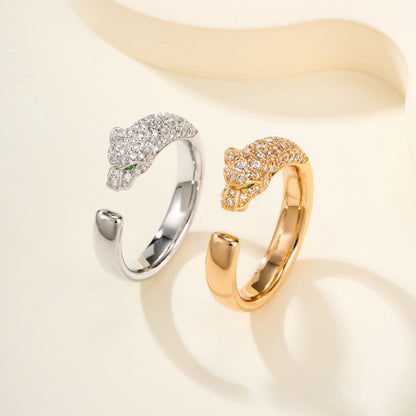 [Amore]PANTHERE HALF DIAMOND SMALL RING
