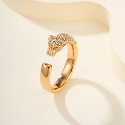 [Amore]PANTHERE HALF DIAMOND SMALL RING