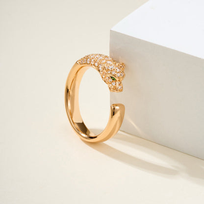 [Amore]PANTHERE HALF DIAMOND SMALL RING