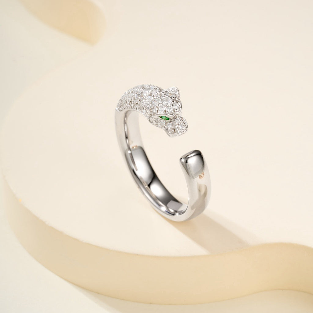 [Amore]PANTHERE HALF DIAMOND SMALL RING