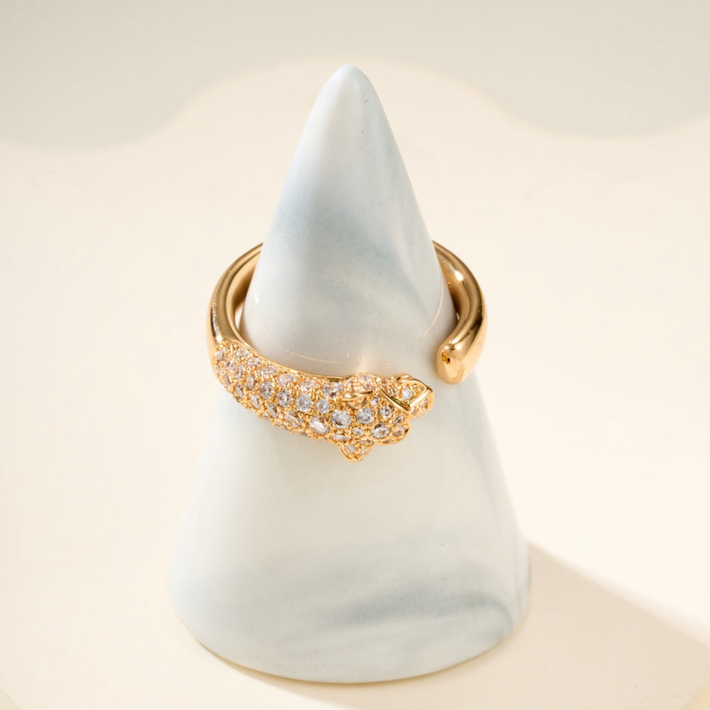 [Amore]PANTHERE HALF DIAMOND SMALL RING