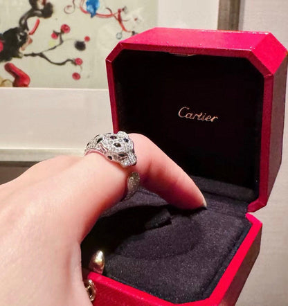 [Amore]PANTHERE SPOTTED FULL DIAMOND MEDIUM RING