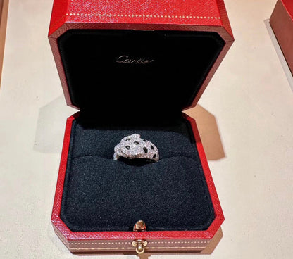[Amore]PANTHERE SPOTTED FULL DIAMOND MEDIUM RING
