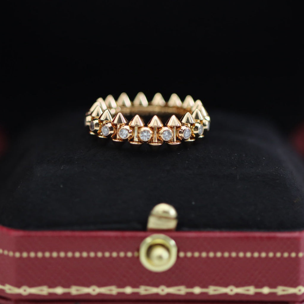 [Amore]CLASH 6.8MM DIAMOND MEDIUM RING