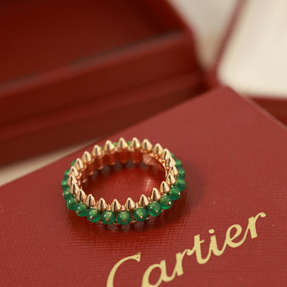 [Amore]CLASH 7.9MM AGATE CHALCEDONY RING
