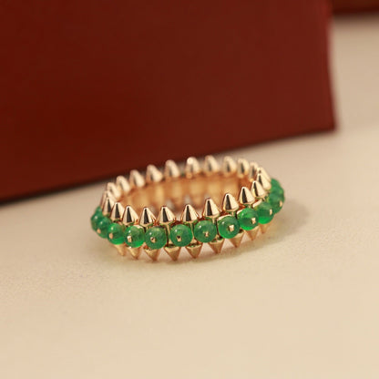 [Amore]CLASH 7.9MM AGATE CHALCEDONY RING