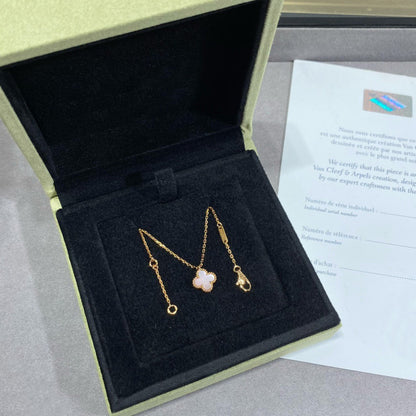 [Amore]CLOVER 9.5MM PINK MOTHER OF PEARL SINGLE FLOWER NECKLACE