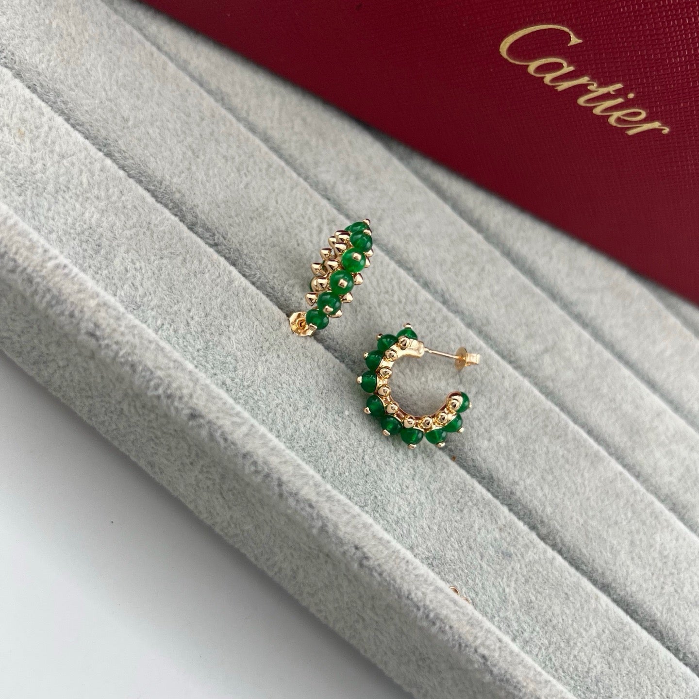 [Amore]CLASH 7.9MM AGATE CHALCEDONY EARRINGS