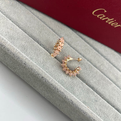 [Amore]CLASH 7.9MM AGATE CHALCEDONY EARRINGS