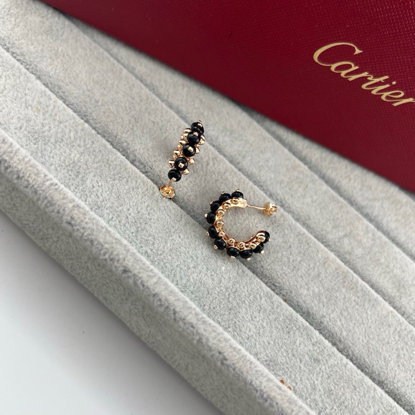 [Amore]CLASH 7.9MM AGATE CHALCEDONY EARRINGS