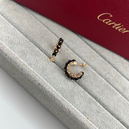 [Amore]CLASH 7.9MM AGATE CHALCEDONY EARRINGS
