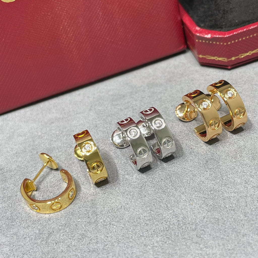 [Amore]LOVE EARRINGS 5.7MM 2 DIAMONDS