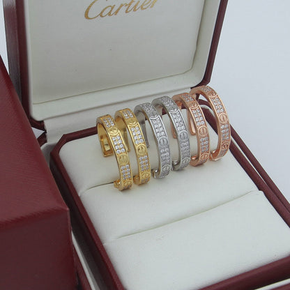 [Amore]LOVE EARRINGS 3.6MM DIAMOND PAVED