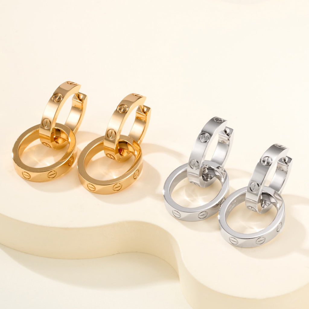 [Amore]LOVE 3.3MM DANGLE EARRINGS