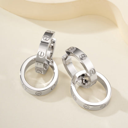 [Amore]LOVE 3.3MM DANGLE EARRINGS
