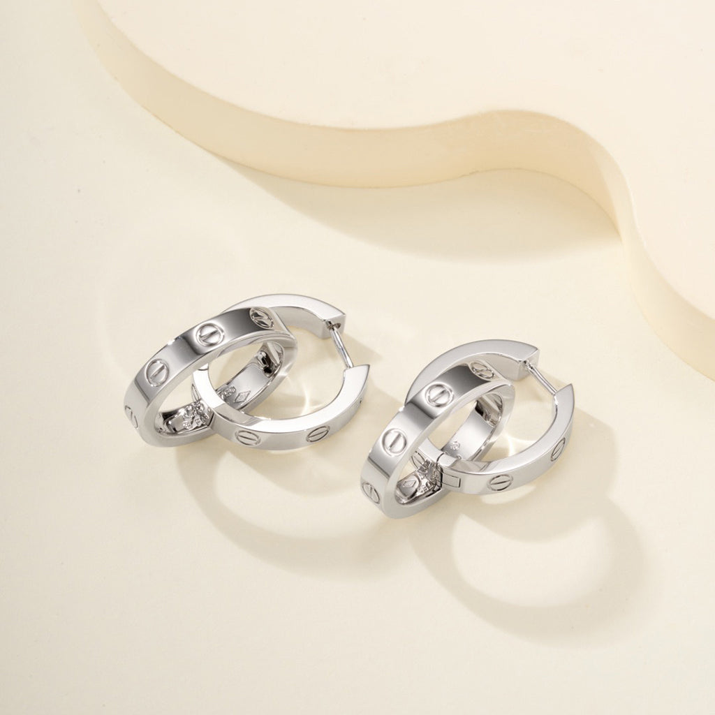 [Amore]LOVE 3.3MM DANGLE EARRINGS