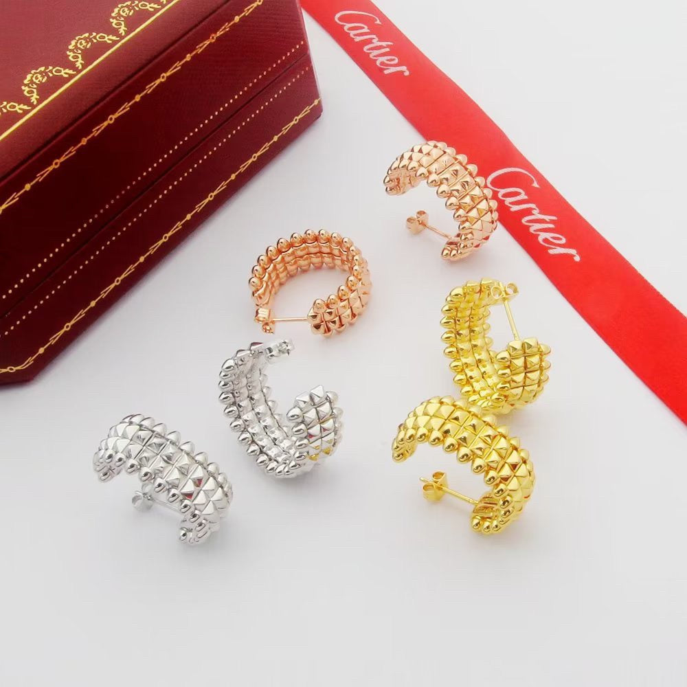[Amore]CLASH 9.2MM DOUBLE ROW EARRINGS