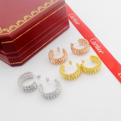 [Amore]CLASH 9.2MM DOUBLE ROW EARRINGS
