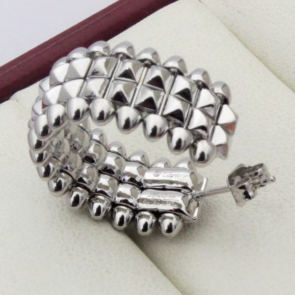 [Amore]CLASH 9.2MM DOUBLE ROW EARRINGS